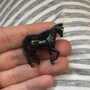 Small Black Horse- maybe Vintage Polly Pocket  Happy Trails Club Stable horse??